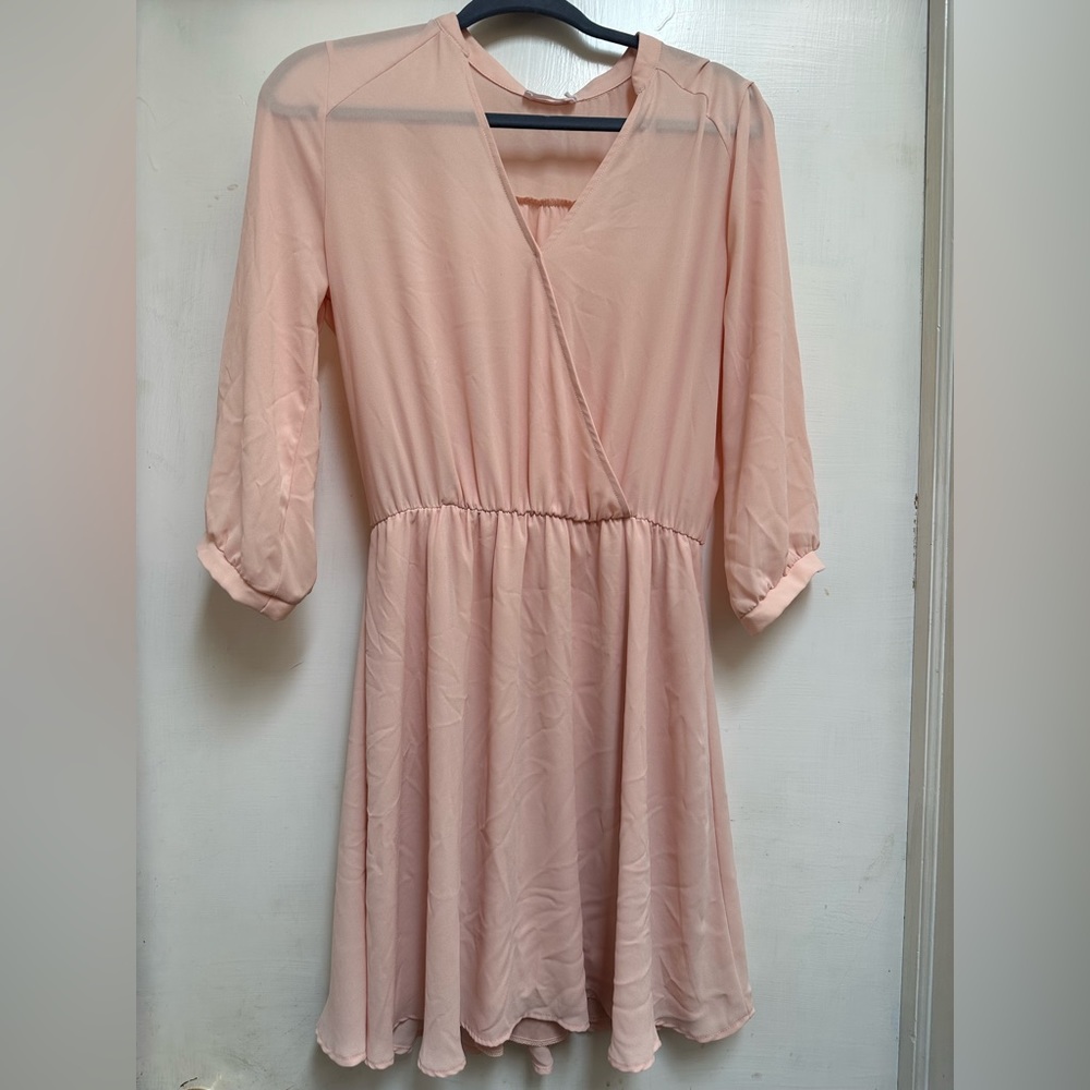Lush pink dress half sleeve size medium